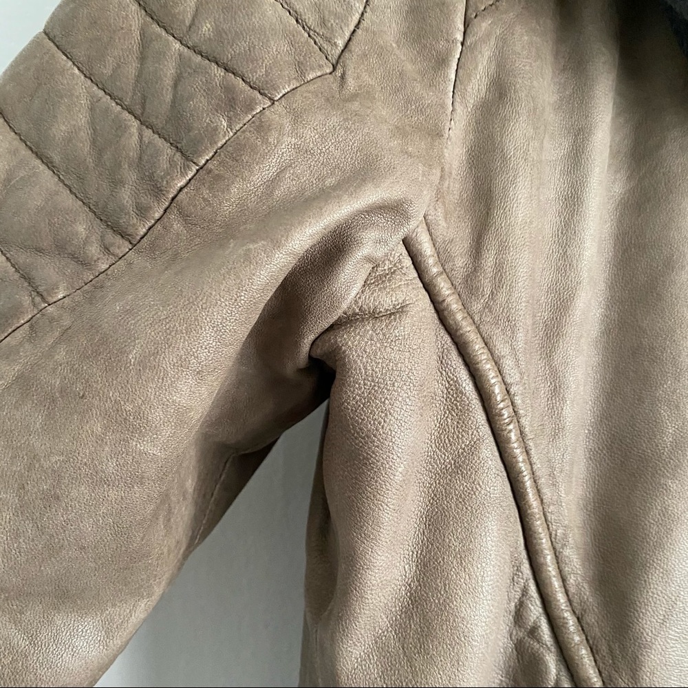 Doma Leather Jacket with Hood - Picture 7 of 16